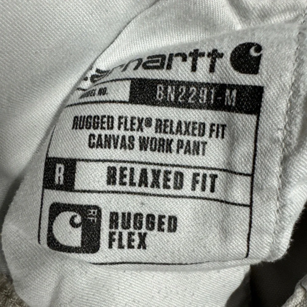 Carhartt Work Pants Mens 32x32 (Fits 30x30) Beige Rugged Flex Relaxed Fit Canvas